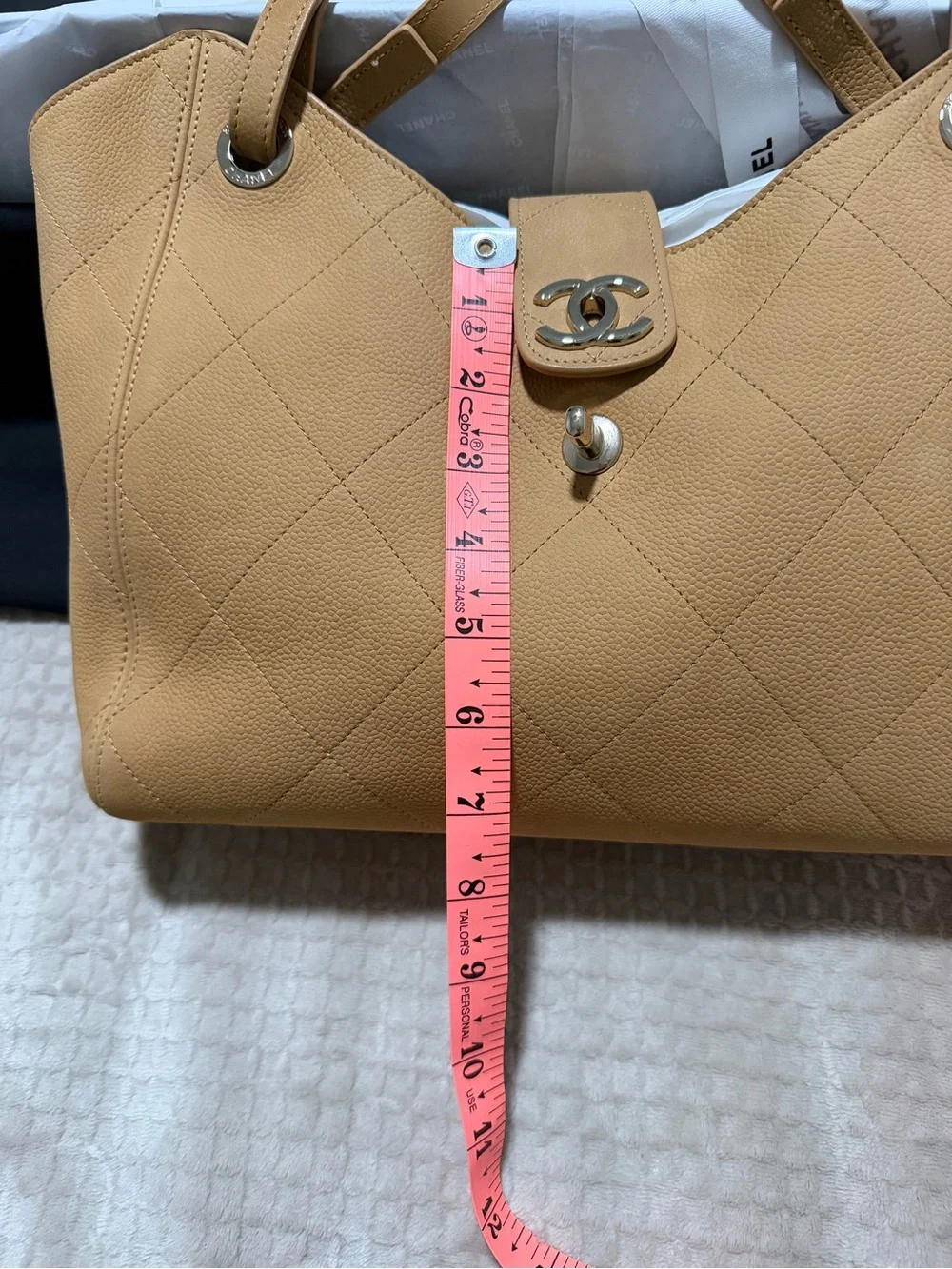 CHANEL Large Beige Shopping Tote